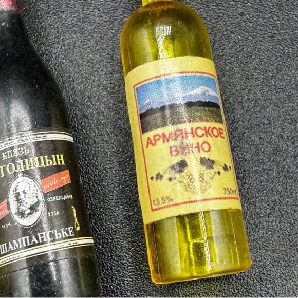 Miniature Dollhouse 3 Wine Bottle Decor - Picture 14 of 16